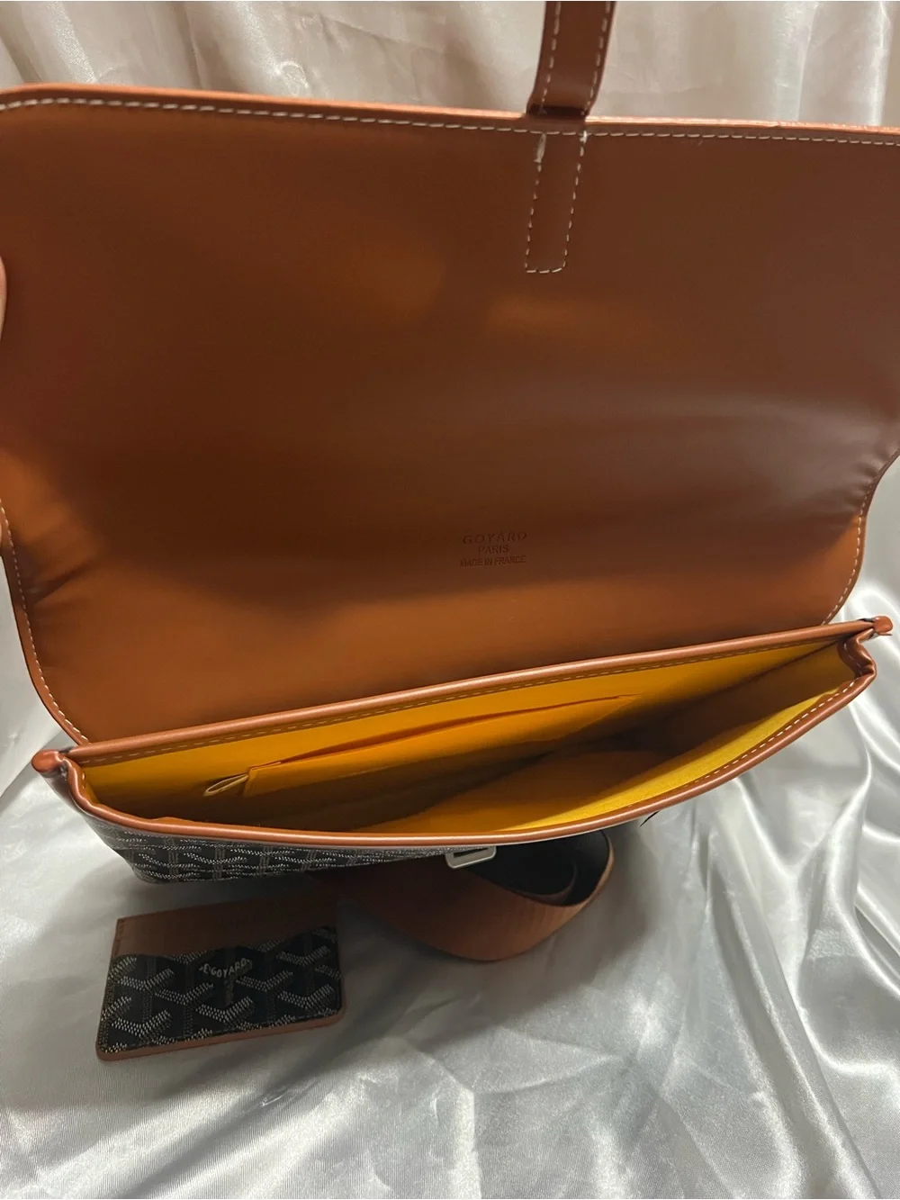 Inspired G-Style Men’s Messenger Bag in Cognac Brown